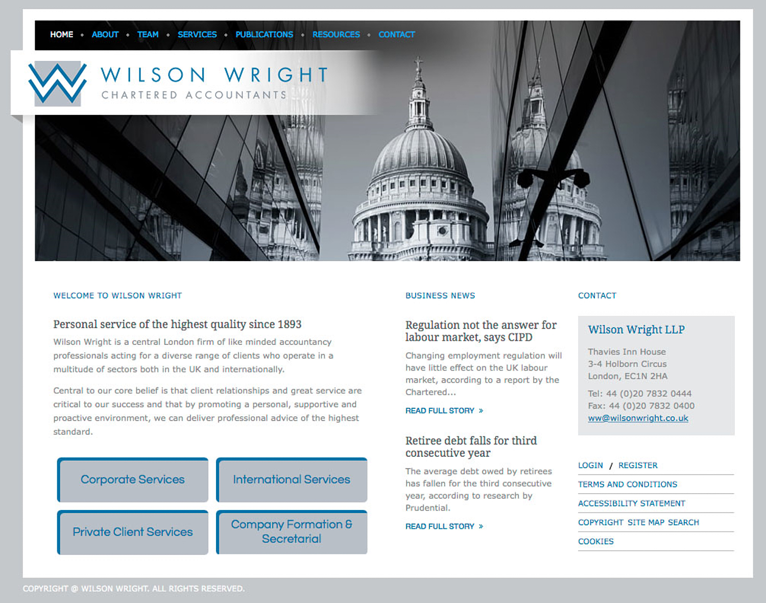 Website Banners for Wilson Wright